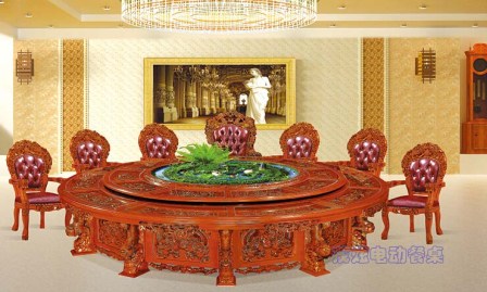 北京酒店包间豪华电动餐桌玻璃转盘厂