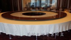 郑州酒店电动餐桌转盘安装案例