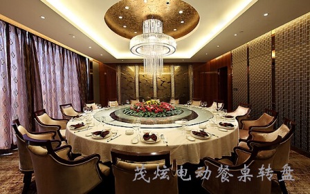 漳州市酒店大型电动餐桌转盘图片
