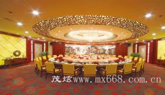 辽宁葫芦岛市国际酒店大型电动餐桌转盘宴会桌椅案例