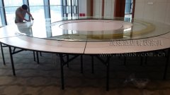 5米餐桌配大型电动转盘