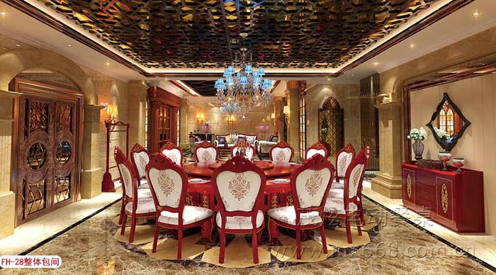 新中式酒店电动餐桌