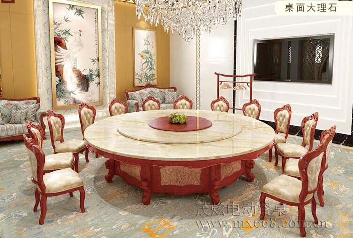 中式火锅电动餐桌
